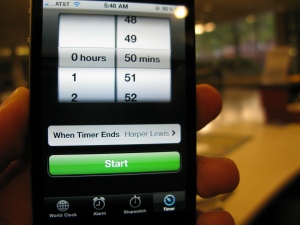 iPhone timer